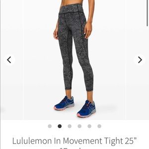 NWT LULULEMON IN MOVEMENT 25” size 4 polar shift ice grey black everlux
